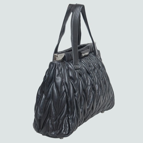 90282 Miu Miu Tote Matelasse Nappa Borse 90282 Nero